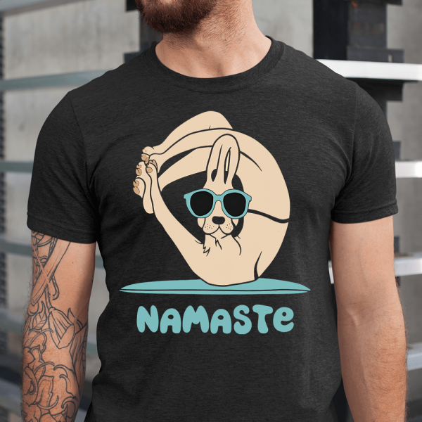 Namaste Yoga Dog Men Shirt
