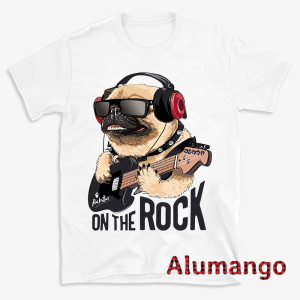 Rockstar On The Rock Pug Dog Lover Shirt