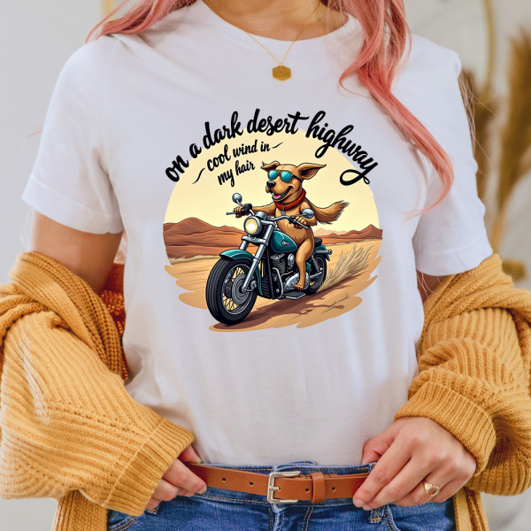 On The Dark Desert Full Wind In My Hair Dog Lover Lady Shirt
