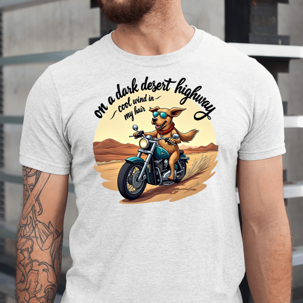 On The Dark Desert Full Wind In My Hair Dog Lover Men Shirt