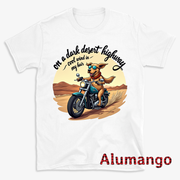 On The Dark Desert Full Wind In My Hair Dog Lover Shirt